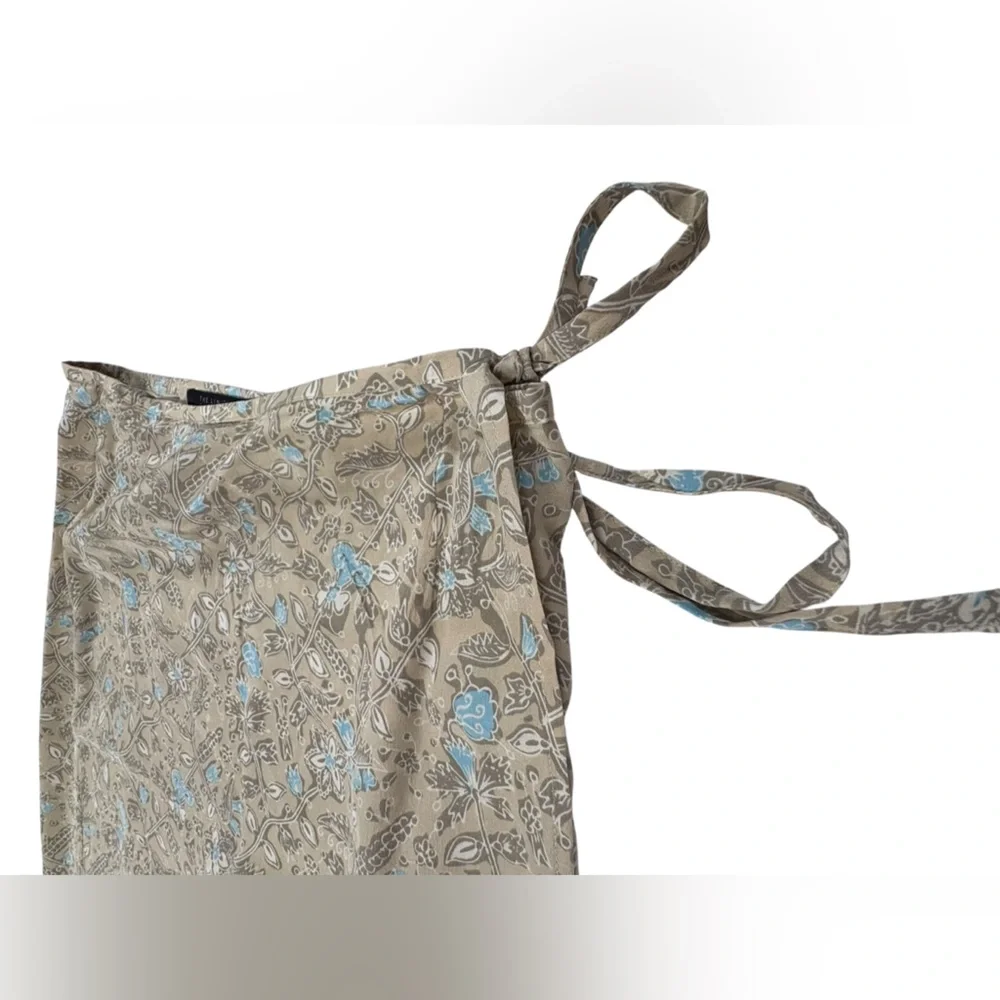 The Limited Taupe and Light Blue Floral Tie-Waist Sarong - Picture 5 of 6
